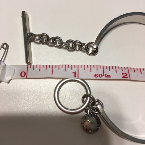 BCBG Live Laugh Love A Lot Silver Tone Bracelet - Picture 4 of 8